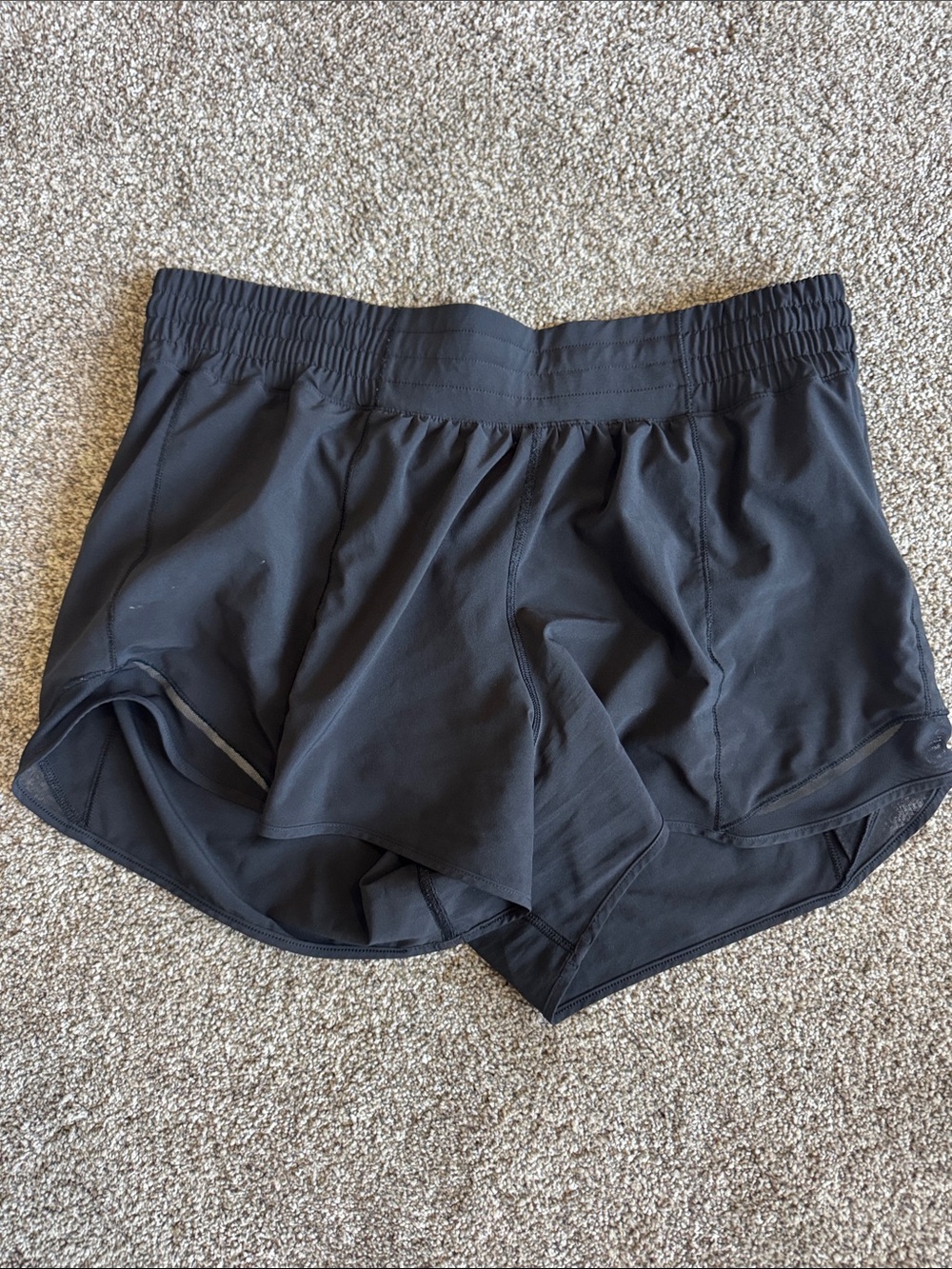 lululemon athletica Hotty Hot Shortz- Women's Black Layered Running Shorts